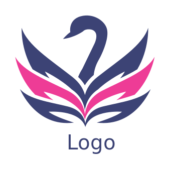 arts logo template abstract carnival mask with feathers