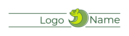 animal logo online abstract chameleon in circle