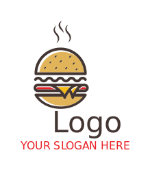 fast food logo PNG abstract hamburger steaming