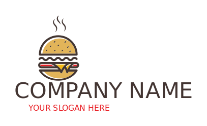 fast food logo PNG abstract hamburger steaming