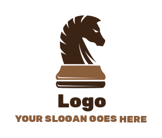 games logo maker abstract chess knight horse - logodesign.net