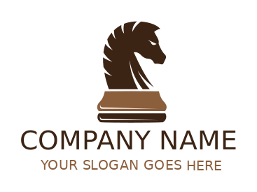 games logo maker abstract chess knight horse - logodesign.net