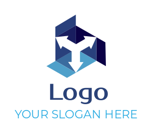 collection agency logo abstract arrows in box | Logo Template by ...