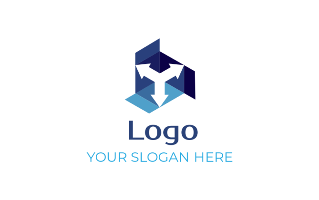 collection agency logo abstract arrows in box | Logo Template by ...