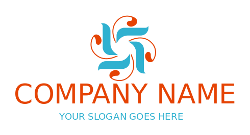 cosmetician logo abstract flower ornaments