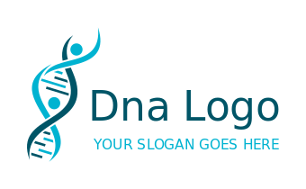 make a community logo of abstract DNA people