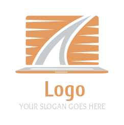 trade logo icon abstract driveway in laptop