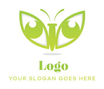 arts logo abstract eyes forming butterfly