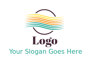 apparel store logo abstract fabric textile in circle
