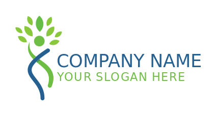 abstract figure with leaves above for pilates center