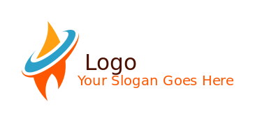 energy company logo abstract flaming gas with swooshes