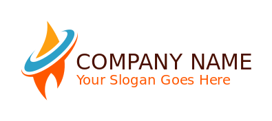 energy company logo abstract flaming gas with swooshes