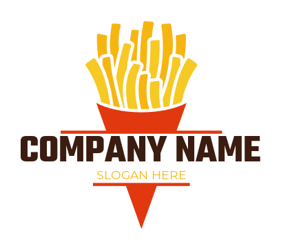 fast food restaurant logo abstract french fries