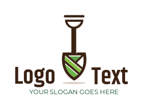 landscaping logo abstract garden spade