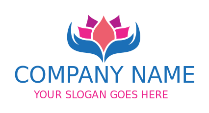 reiki logo image abstract hand holding flower