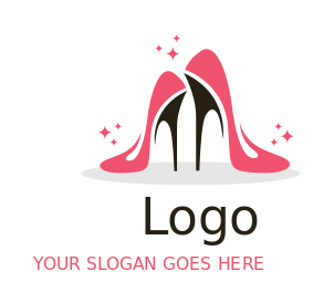 fashion logo abstract high heels with swoosh