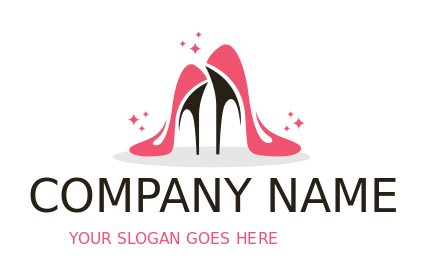 fashion logo abstract high heels with swoosh