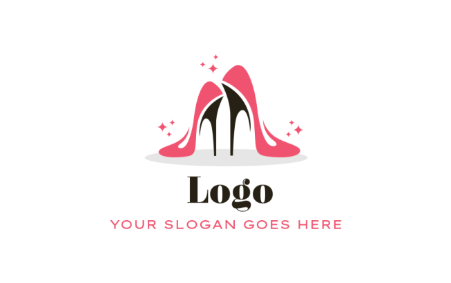fashion logo icon abstract high heels with swoosh - logodesign.net
