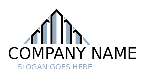real estate logo lines in triangle shape