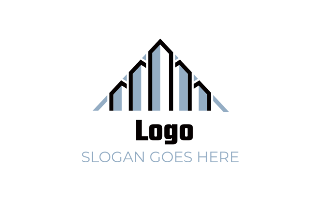 real estate logo lines in triangle shape