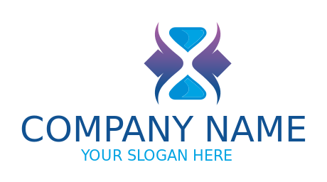 gemstones logo abstract hourglass with diamonds