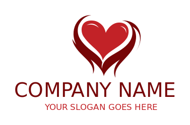 dating logo symbol abstract line art heart - logodesign.net