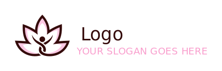 spa logo template abstract line art lotus person - logodesign.net