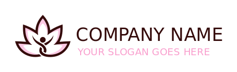 spa logo template abstract line art lotus person - logodesign.net