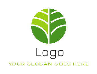 landscape logo abstract lines forming a tree