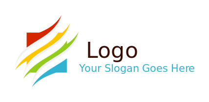 investment logo maker abstract lines in square - logodesign.net