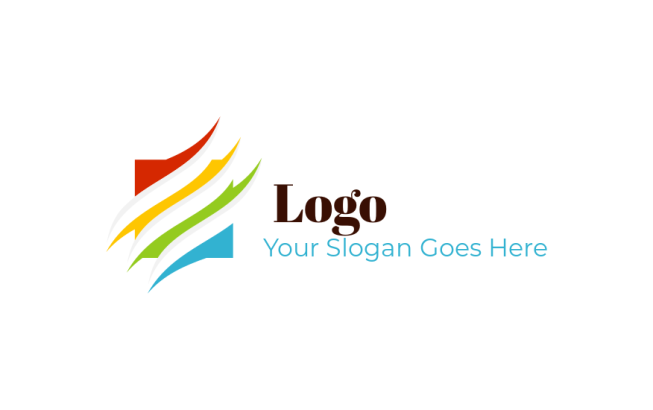 investment logo maker abstract lines in square - logodesign.net