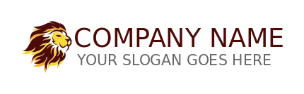 animal logo online lion head mascot