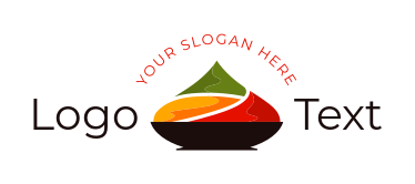 Indian restaurant logo masala spices in bowl