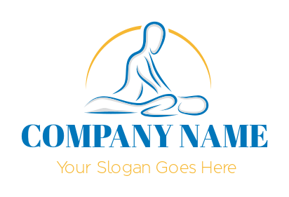 massage logo icon abstract person lying down