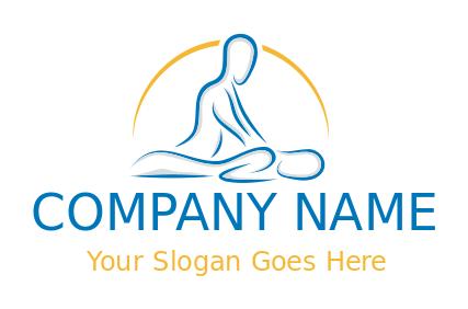 massage logo icon abstract person lying down