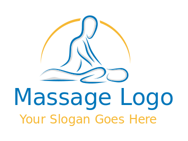 massage logo icon abstract person lying down