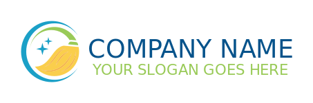 cleaning logo icon abstract mop in a swoosh