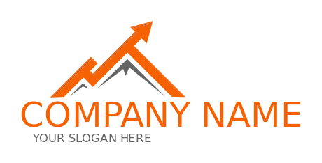 investment logo abstract mountain arrow