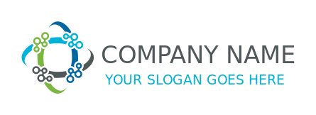 create an IT logo abstract networking swoosh