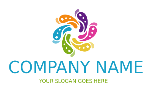 entertainment logo colorful abstract shapes