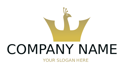 beauty logo image abstract peacock crown