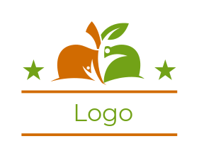 nutritionist logo icon abstract people in apple