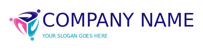 make an employment logo abstract people forming triangle - logodesign.net