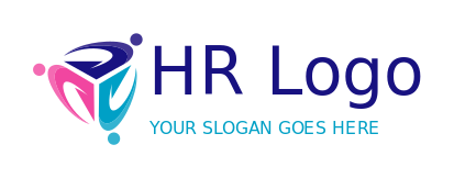 make an employment logo abstract people forming triangle - logodesign.net