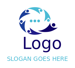 communication logo abstract people chat symbol