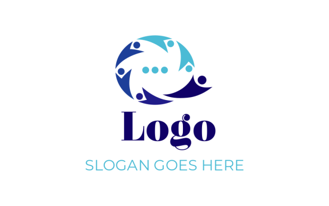 communication logo abstract people chat symbol | Logo Template by ...