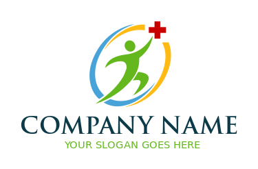 abstract person holding medical cross