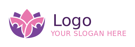 generate a spa logo abstract person inside lotus