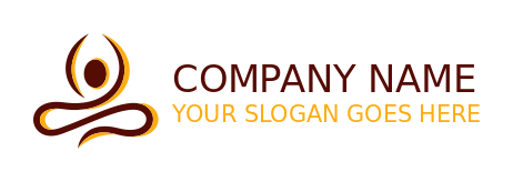 spirituality logo abstract person in yoga pose - logodesign.net