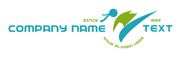 sports logo maker person posing karate kick